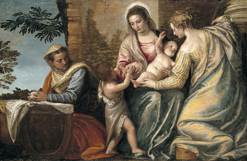Full view of Madonna and Child with Saint Elizabeth, the Infant Saint John the Baptist, and Saint Catherine